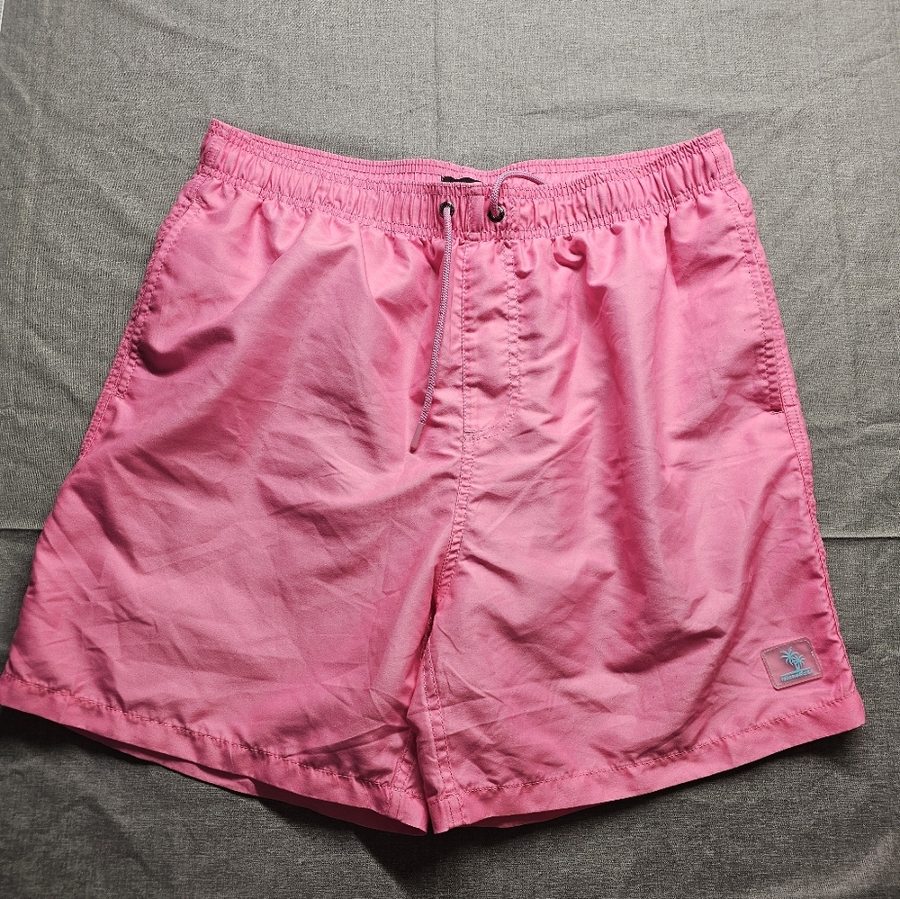 Island haze vibrant Hot pink beach shorts swim trunks size xxl mesh lined